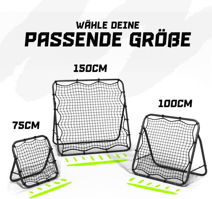 BENTSON Rebounder für Fussball Kinder und Profis I Inkl. Ersatznetz I Robuster Rahmen I Auch für Han