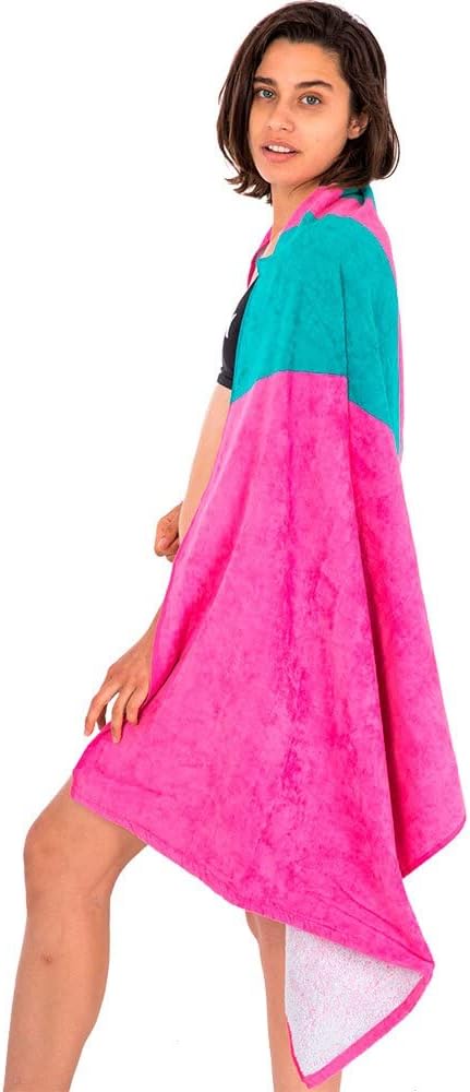 Hurley U Icon Slash Neon Towel Swimwear Cover Up Set, Rosa (Hyper Pink), Einheitsgrösse