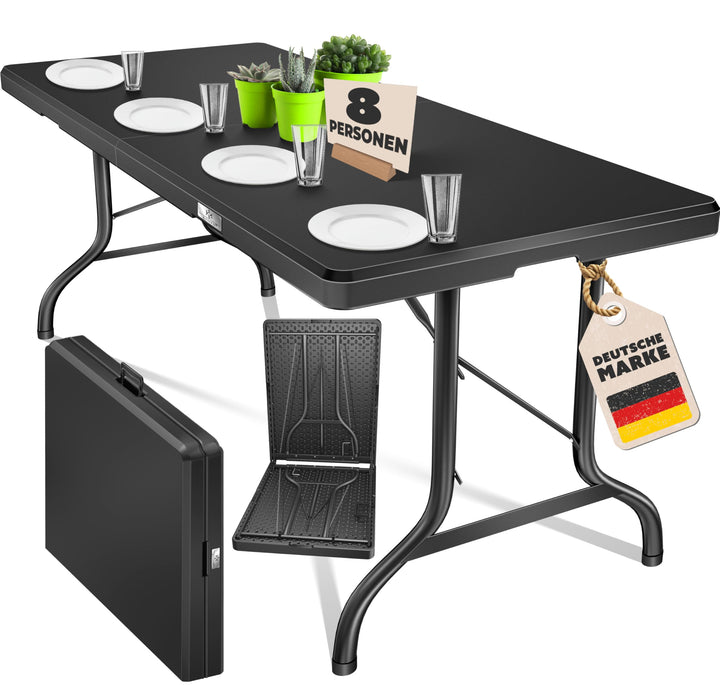 KESSER® Buffettisch Tisch klappbar Kunststoff 183x76 cm Campingtisch Partytisch Klapptisch Gartentis
