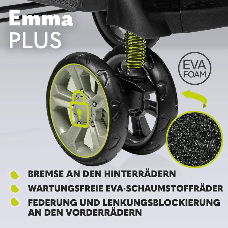 LIONELO Emma Plus Kinderwagen bis zu 15 kg, Kindersportwagen, leicht modern klein Buggy mit Liegepos