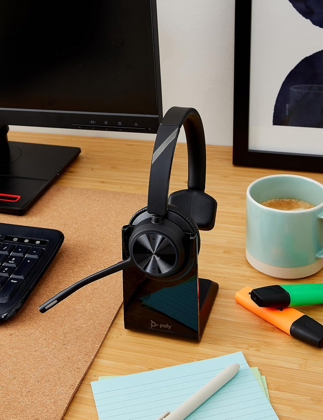 Poly Voyager 4310 UC USB-A Mono Headset für Microsoft Teams inkl. Ladestation 2021 Version (USB-A),