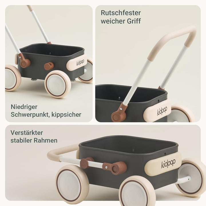 Kidpop PULA 2-in-1 Baby Lauflernwagen, Indoor und Outdoor Baby Spielzeug, Multifunktionale Lauflernh