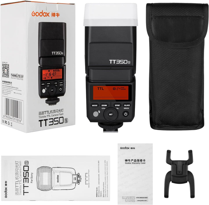 Godox TT350S Mini TTL Speedlite Blitzgerät, 2.4G Wireless HSS 1/8000s GN36 Blitz für Sony Kameras A7