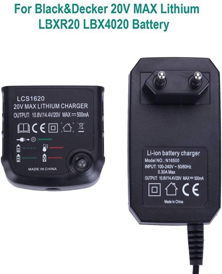 LBXR20 Li-Ion Ladegerät für Black & Decker 10,8 V 14,4 V 18 V 20 V Serise LBXR20-OPE LB20 LBX20 LBX4