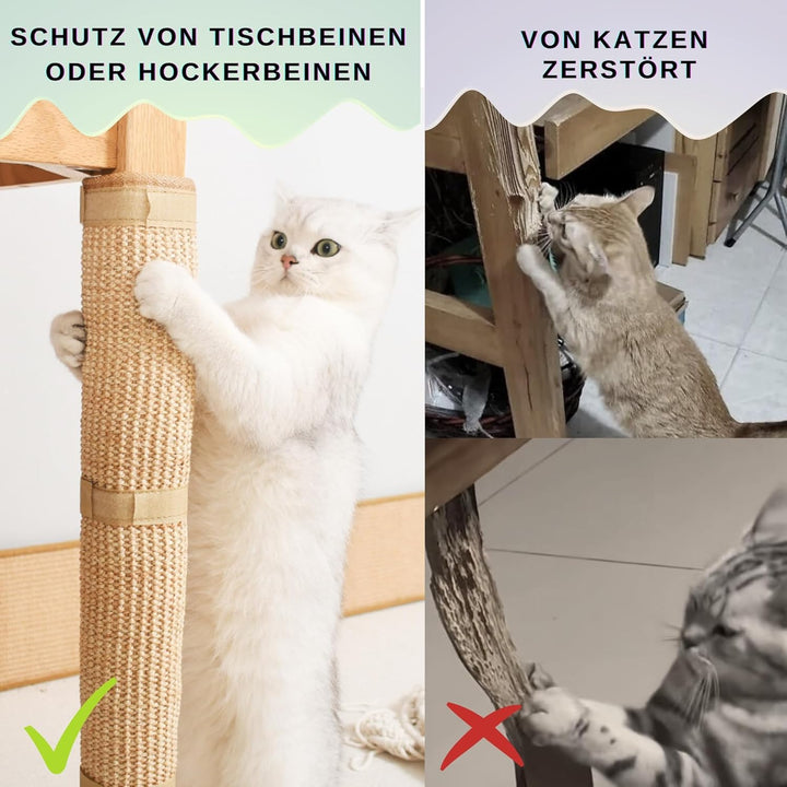2 Stück Katze Kratzschutz Katzenkratzmatte Möbelschutz Pet Tischbein Katzenkratzer Kratzmatte für Ka