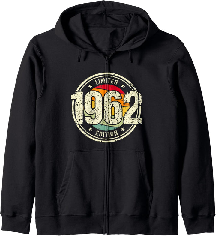 Retro 62 Jahre Jahrgang 1962 Limited Edition 62. Geburtstag Kapuzenjacke