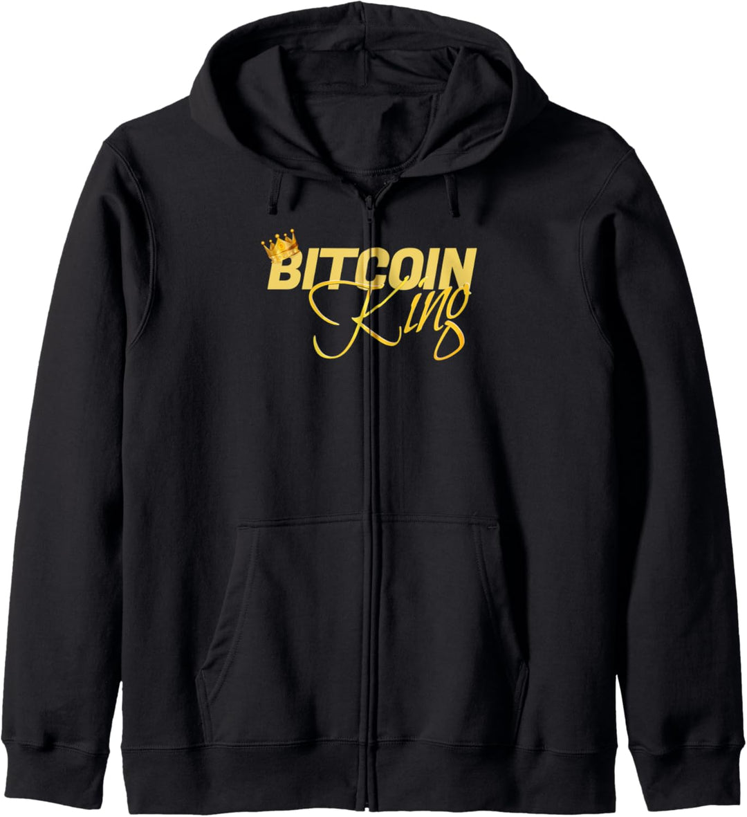 Bitcoin Königskrone Kryptowährung Geschenk Fun Kapuzenjacke
