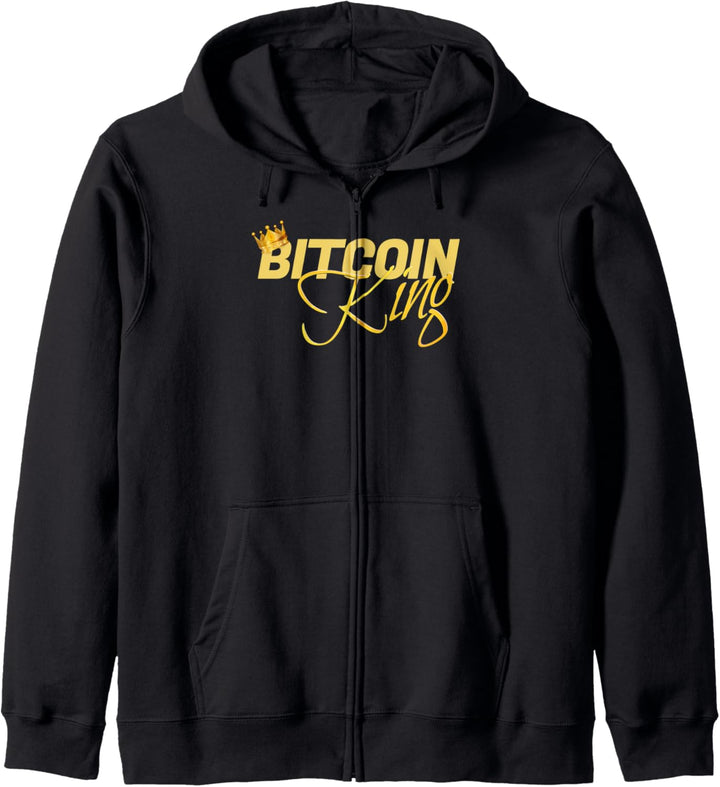 Bitcoin Königskrone Kryptowährung Geschenk Fun Kapuzenjacke