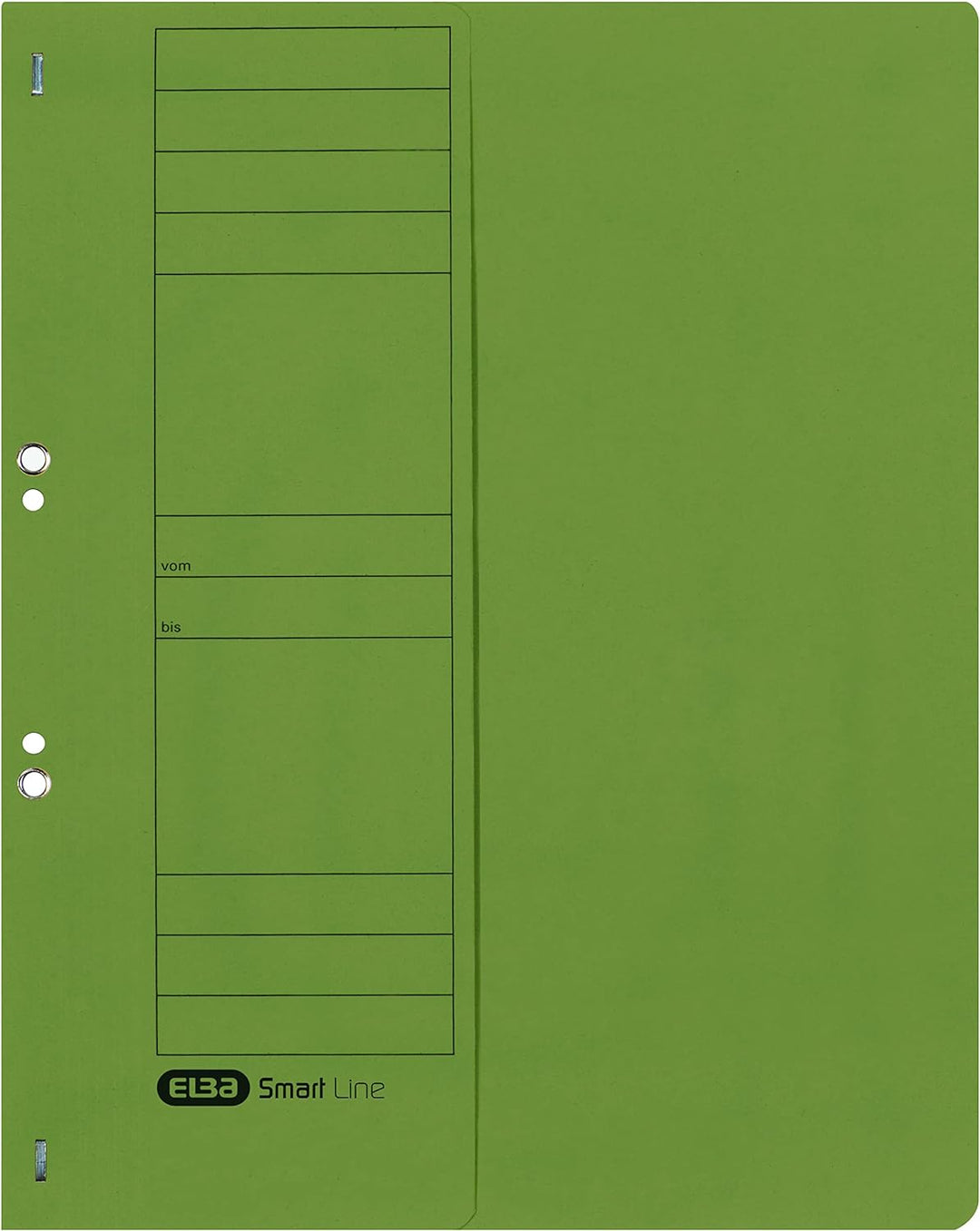 Elba Ösenhefter A4, 1/2 Vorderdeckel, Karton, kfm. Heftung, grün, 50 Stück grün halber Vordeckel / k