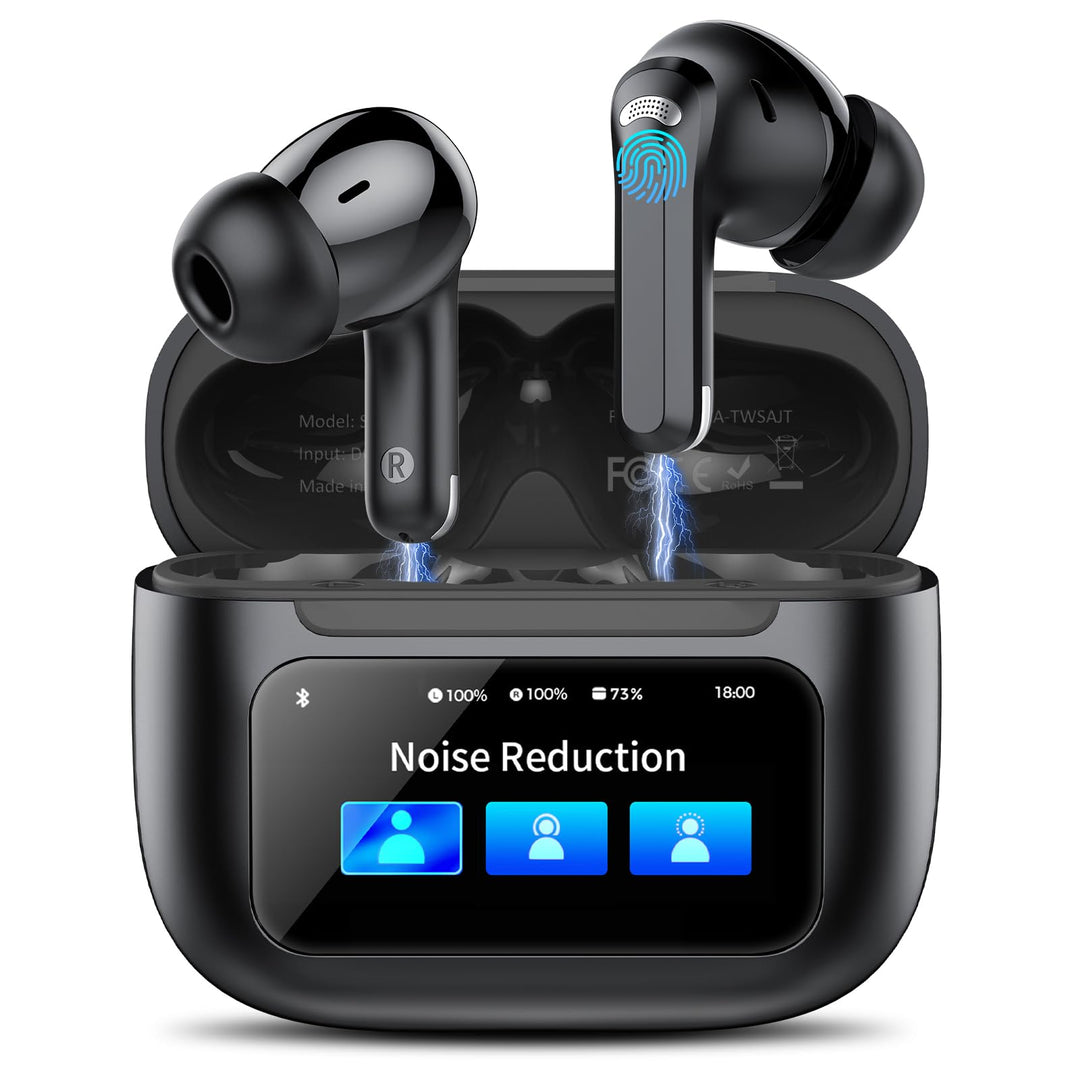 TiMu Bluetooth Kopfhörer mit Touchscreen, 2026 In Ear Kopfhörer Kabellos Bluetooth 5.4 mit ANC+ENC N