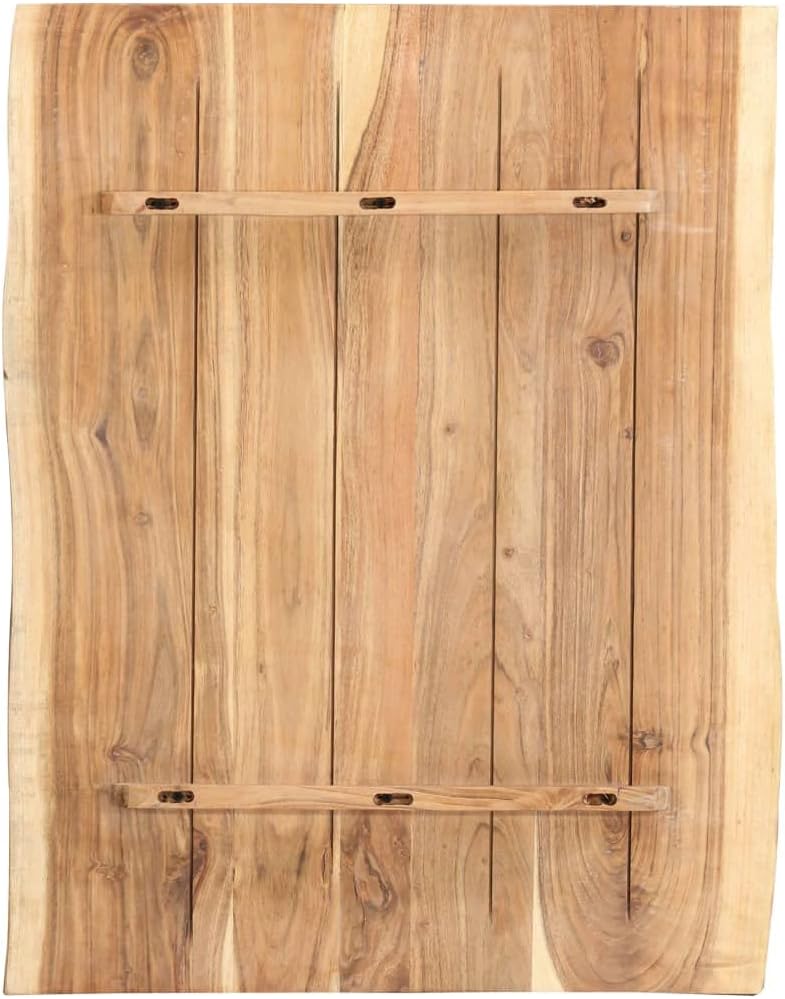 vidaXL Massivholz Tischplatte Baumkante Massivholzplatte Akazie 80x(50-60) x3,8cm 80 x 60 x 3.8 cm,