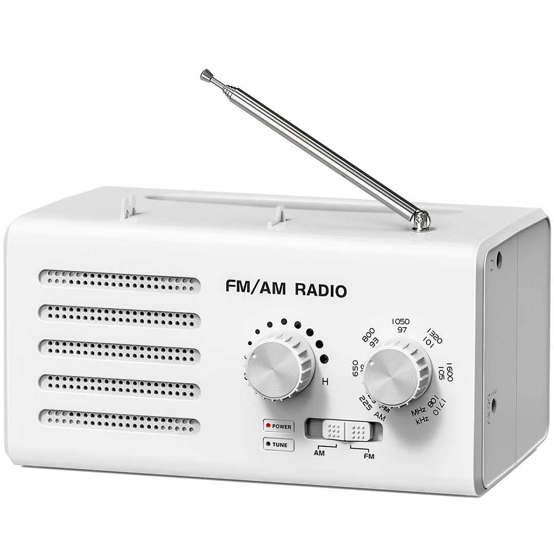 Transistorradio – AM FM Tragbares Radio mit Bestem Empfang, Eingebautem Lautsprecher, Kopfhöreransch