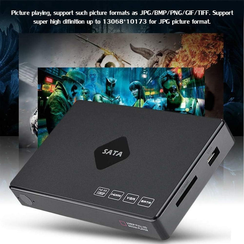 cersalt Einfach zu installierender Festplatten-Player, HDD-Media-Player, für ältere Menschen(Europäi