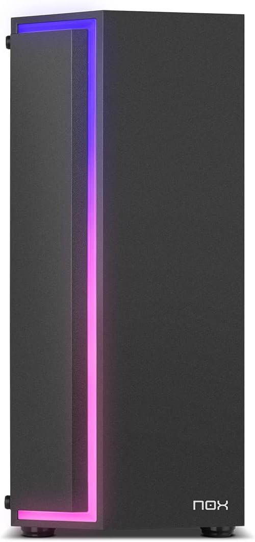 NOX XTREME PRODUCTS Infinity Gamma - Mid-Tower ATX/M-ATX/ITX ARGB Dynamic Rainbow, Seitenteil aus ge