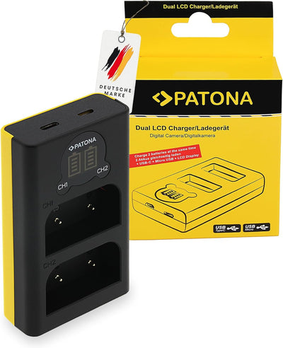 PATONA V1 Protect Akku BLX-1 (2250mAh) inkl. NTC-Sensor und V1 Gehäuse - mit USB LCD Ladegerät (1713