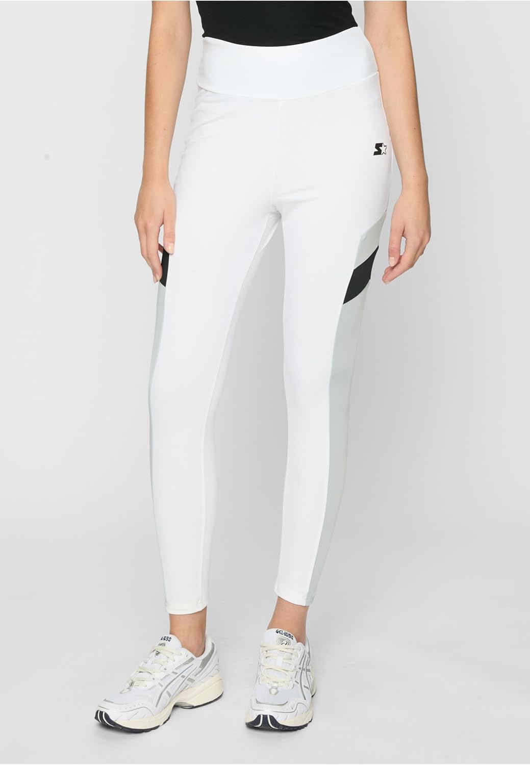 Starter Black Label Damen Ladies Starter Highwaist Sports Leggings XL White/Black, XL White/Black