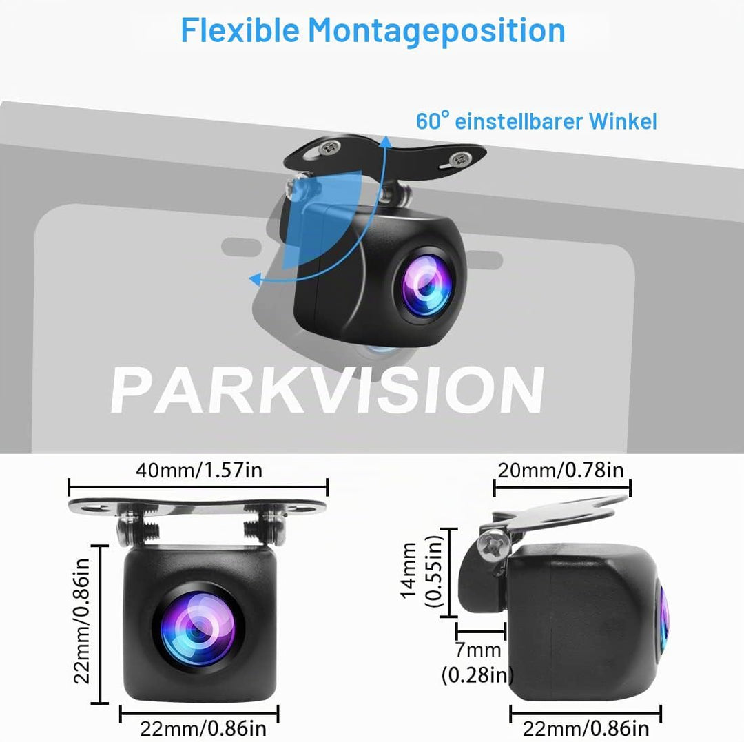 PARKVISION Rückfahrkamera mit 180° Super Weitwinkel Auto Kamera Rückfahrkamera DC 12-24V Breite Span