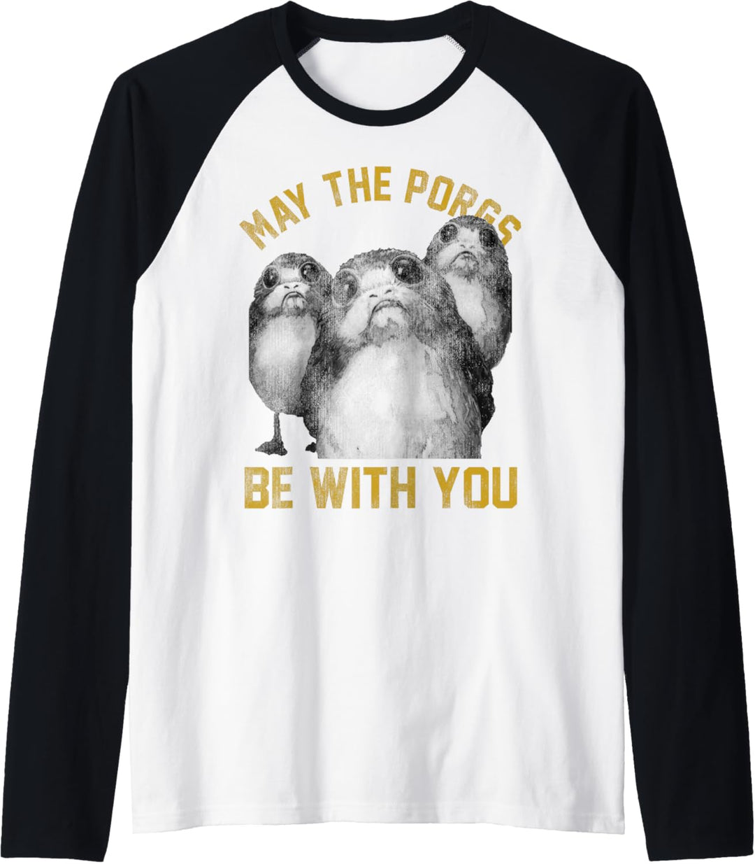 Star Wars May The Porgs Raglan