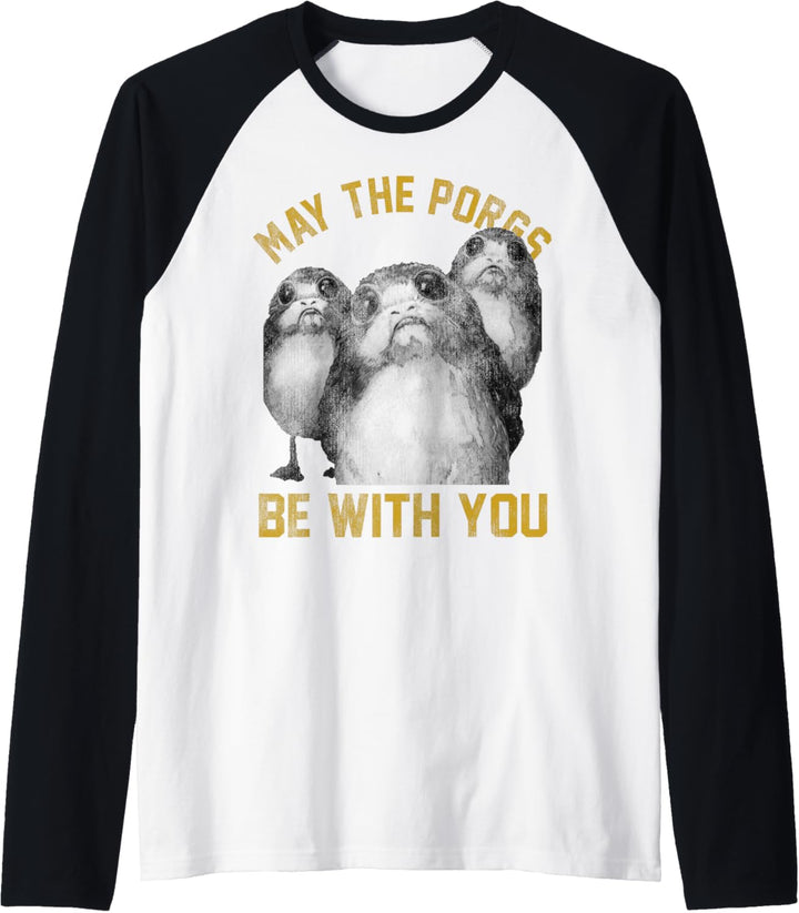 Star Wars May The Porgs Raglan