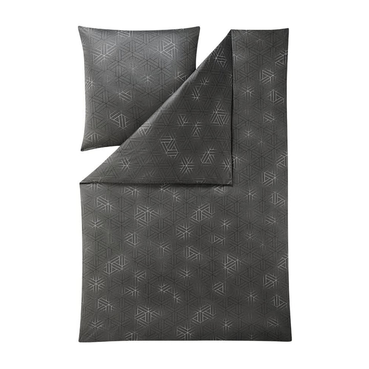 ESTELLA Mako Interlock Jersey Bettwäsche Pippa anthrazit 155x200 cm + 80x80 cm, 155x200 cm + 80x80 c