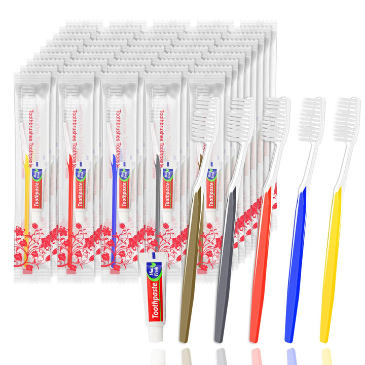 Einmal Zahnbürsten,30 Packungen Einwegzahnbürsten Mit Zahnpasta Set Einzeln Verpackt für Hotel/Campi