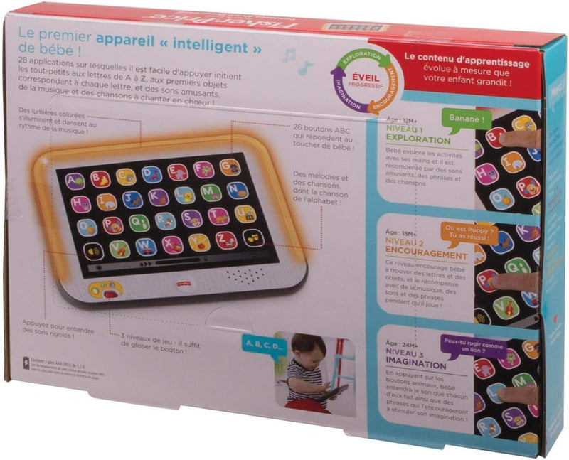 Fisher-Price Lernspass, Lernspielzeug für Kleinkinder, Smart Stages Tablet Computer-Attrappe mit Mus