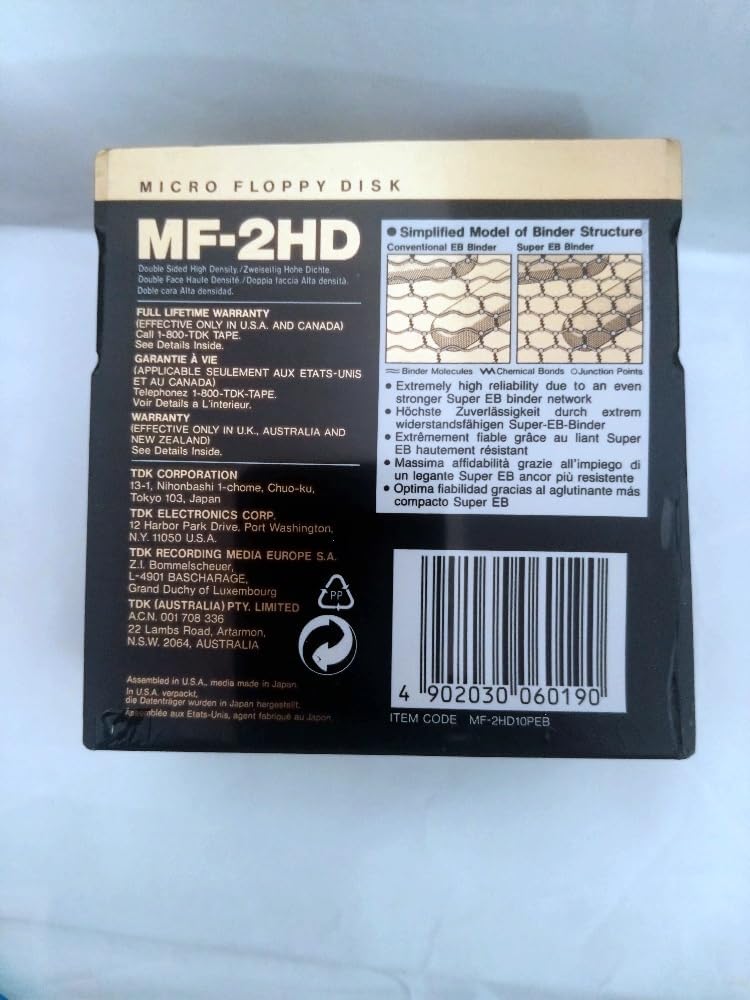 10 TDK Disketten MF2HD 3,5" formatiert