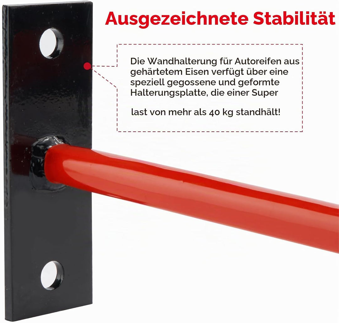 Sinoer 4er-Pack Reifenständer-Set Schwerlast-Reifenregal, Wandmontage, Garagenhaken, langlebig, zum