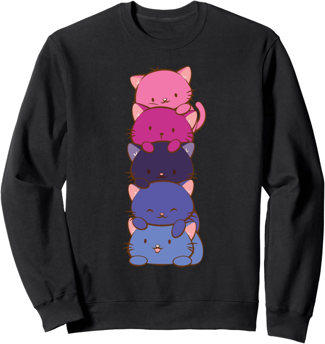 Omnisexual Pride Flag niedliche LGBTQ Kawaii Katze Sweatshirt