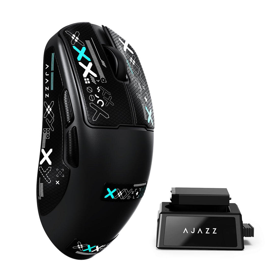 A.JAZZ AJ159 V2 ultraleichte drahtlose Spielmaus mit austauschbaren Akkus, Zwei 300mAh Einheiten mit