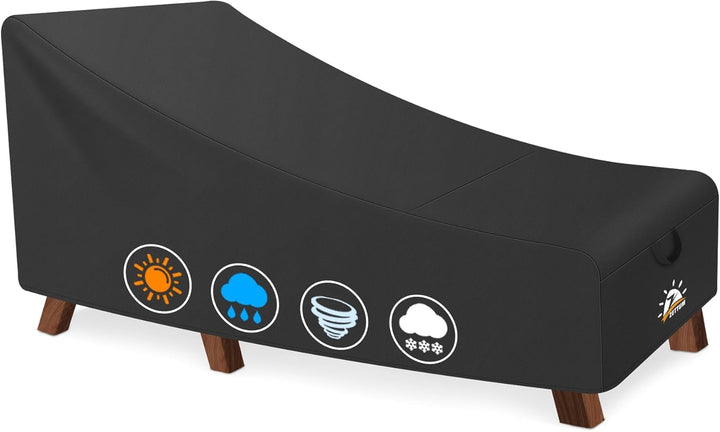 Zettum 180 cm Abdeckung für Sonnenliege, 600D Oxford PU Beschichtung Gartenliege Abdeckung, Wasserdi