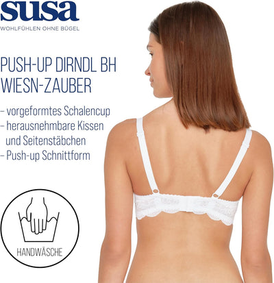 Susa Damen Dirndl-BH 70A Weiss, 70A Weiss