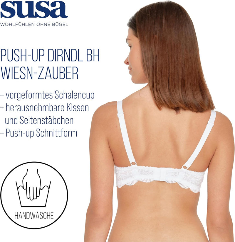 Susa Damen Dirndl-BH 70A Weiss, 70A Weiss
