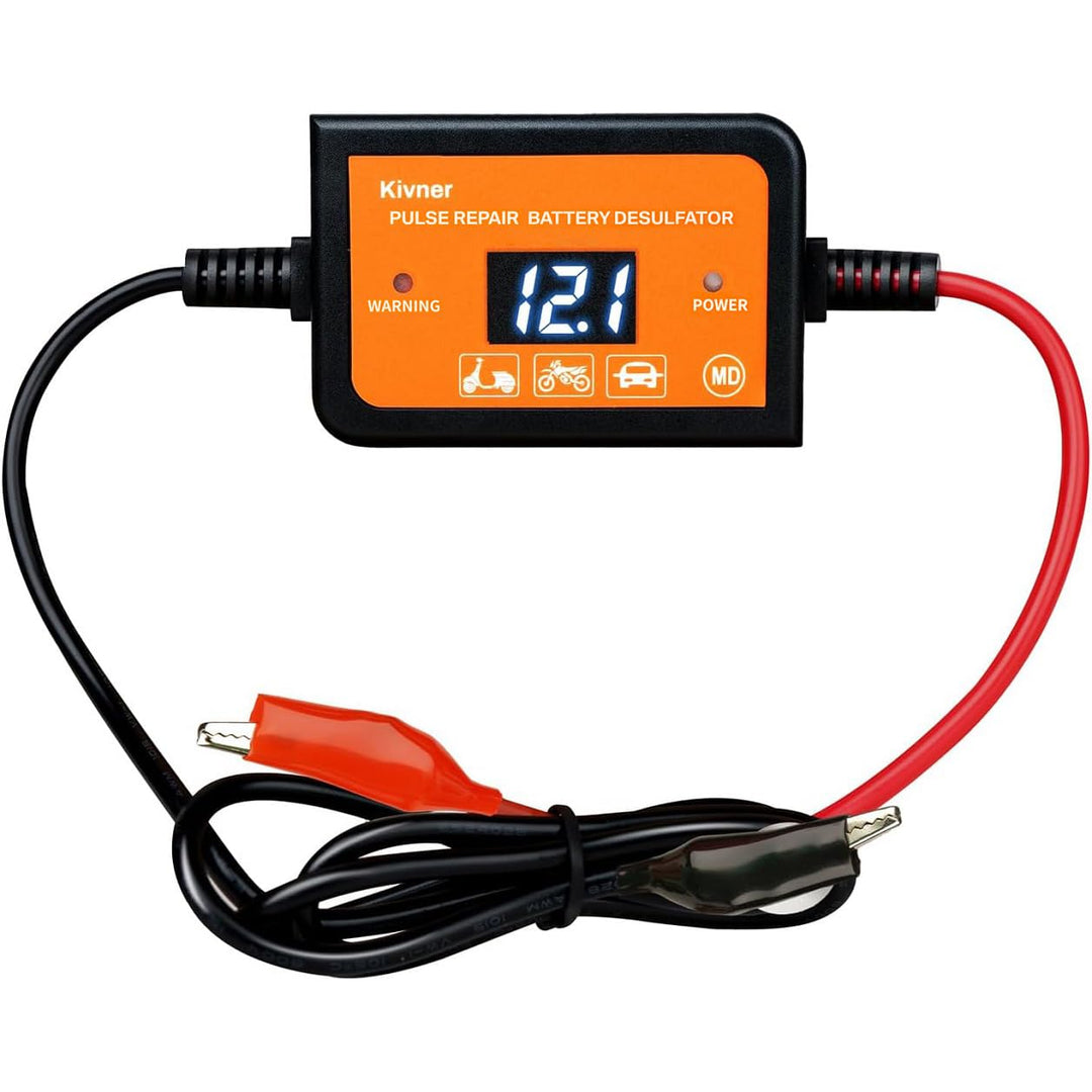 Batteriepulser 12V/24V/36V/48V Automatik - Bleiakku Regenerator & Desulfatierer für Auto, Motorrad,