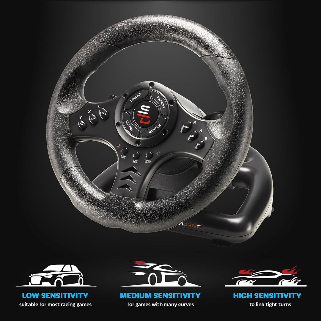 Subsonic Superdrive - Rennlenkrad SV450 Racing Wheel lenkräd mit Pedalen, Shift & Vibration - Xbox X
