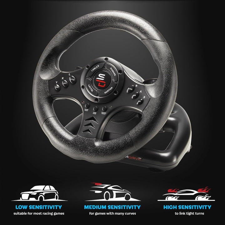 Subsonic Superdrive - Rennlenkrad SV450 Racing Wheel lenkräd mit Pedalen, Shift & Vibration - Xbox X
