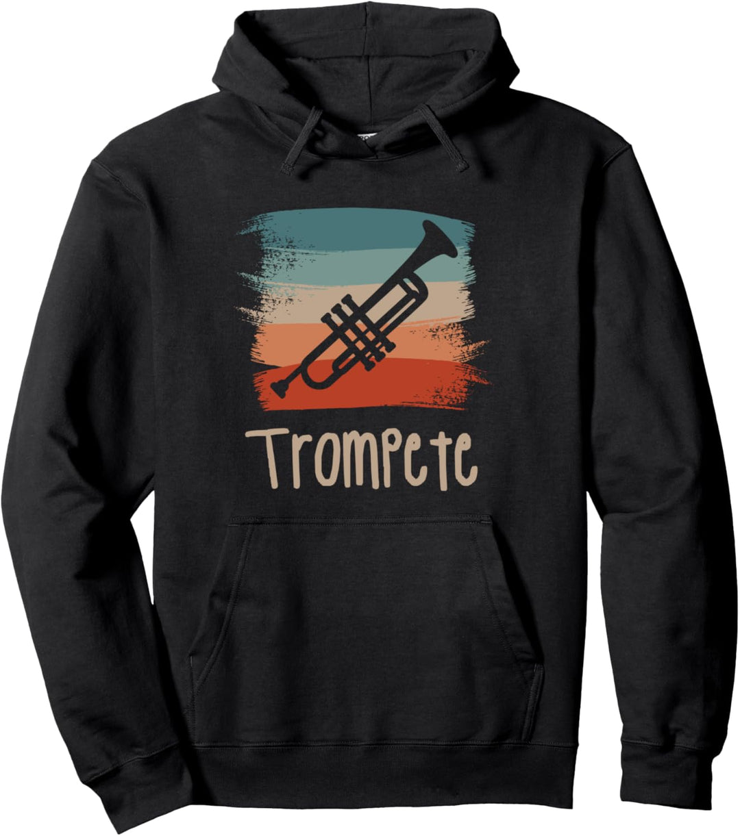 Retro Vintage Trompete Instrument Trompeter Pullover Hoodie