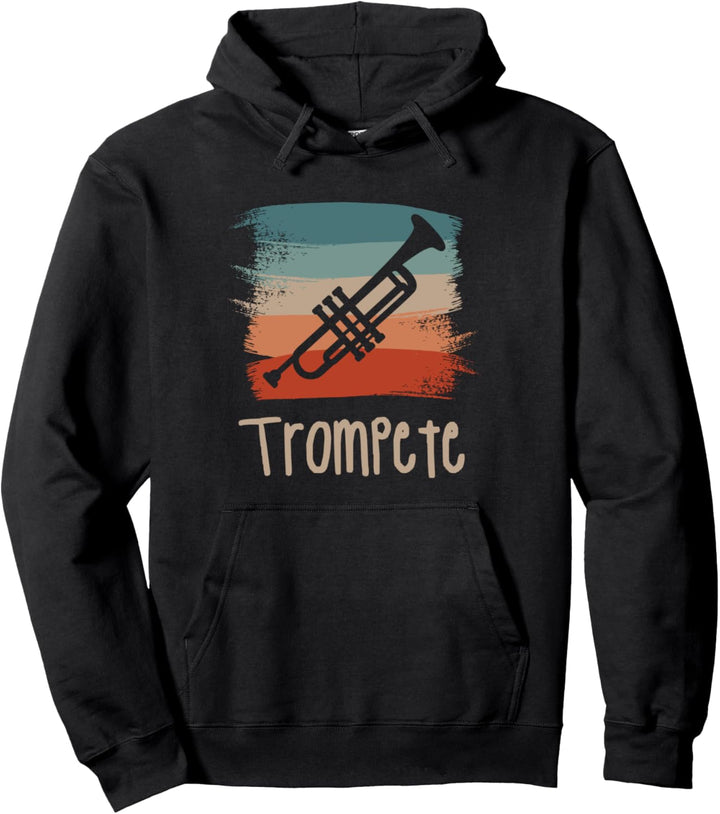 Retro Vintage Trompete Instrument Trompeter Pullover Hoodie