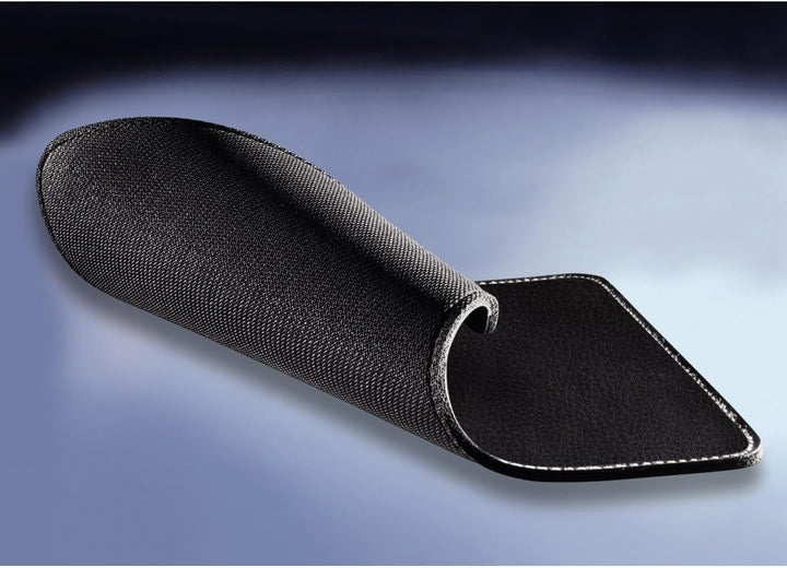 Hama Mauspad (22 x 18 cm, Office Mousepad in Leder Optik, optimale Gleitfähigkeit, rutschfeste Unter