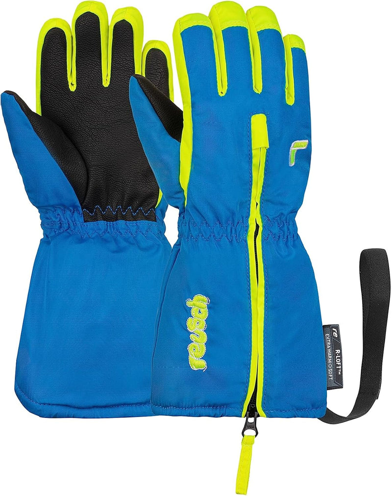 Reusch Unisex – Babys Kleinkinder Handschuhe Tom Warm, Wasserdicht, Extra Atmungsaktiv V blau / gelb