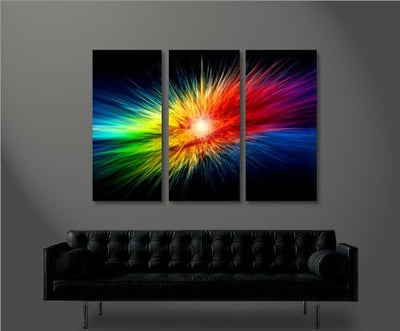 islandburner Bild Bilder auf Leinwand Color Explosion XXL Poster Leinwandbild Wandbild art up your l