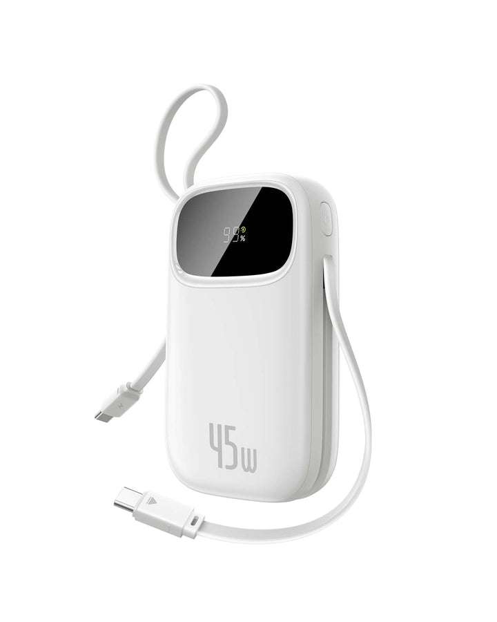 Baseus QPow3 Powerbank 45W 20000mAh mit 2 integriertem USB-C Kabel, Power Bank PD3.0 QC4.0, 3 3 C 1