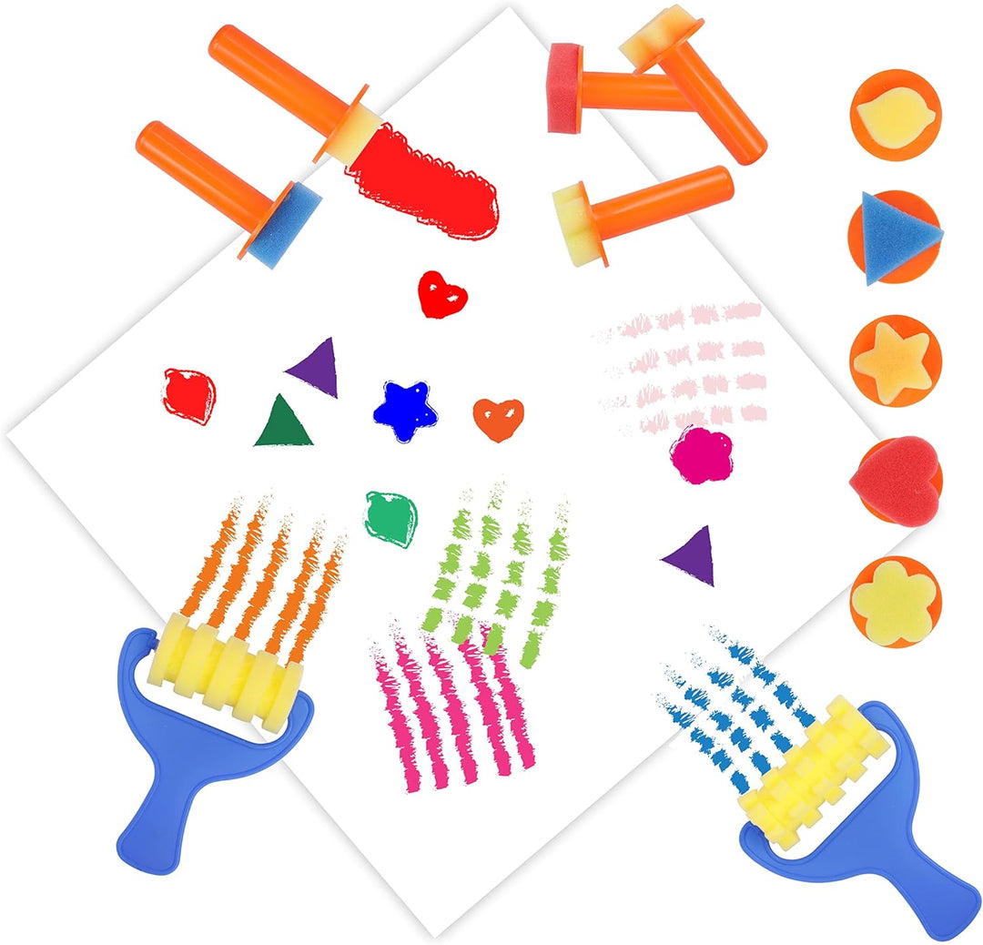 BLOT Fingerfarben Kinder Ungiftig Waschbares Fingermalfarben mit Pinsel Schwämme Palette für Kleinki