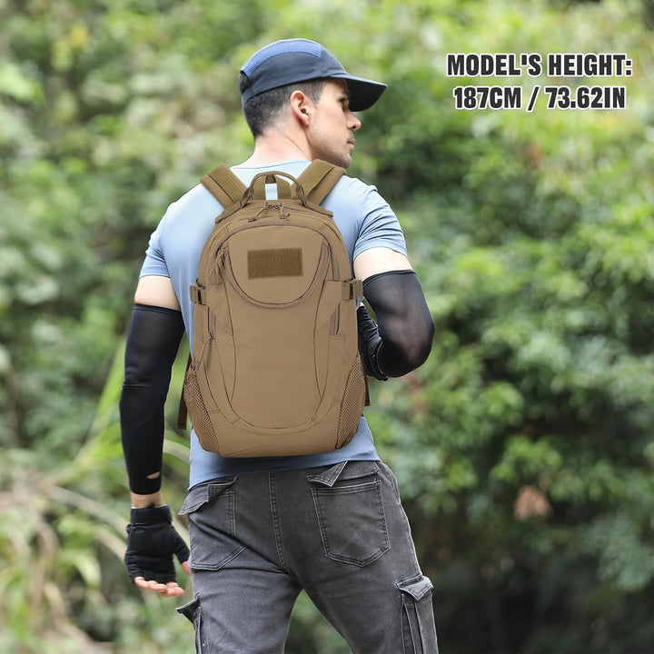 VINBAGGE Rucksack Taktischer Motorrad Wanderrucksack Outdoor Wasserdicht Trekkingrucksack 25L Campus