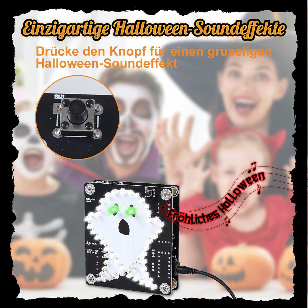 PEMENOL löt bausatz, Geist LEDden Spooky Skull Pattern Halloween Dekoration elektronik bausatz Holid