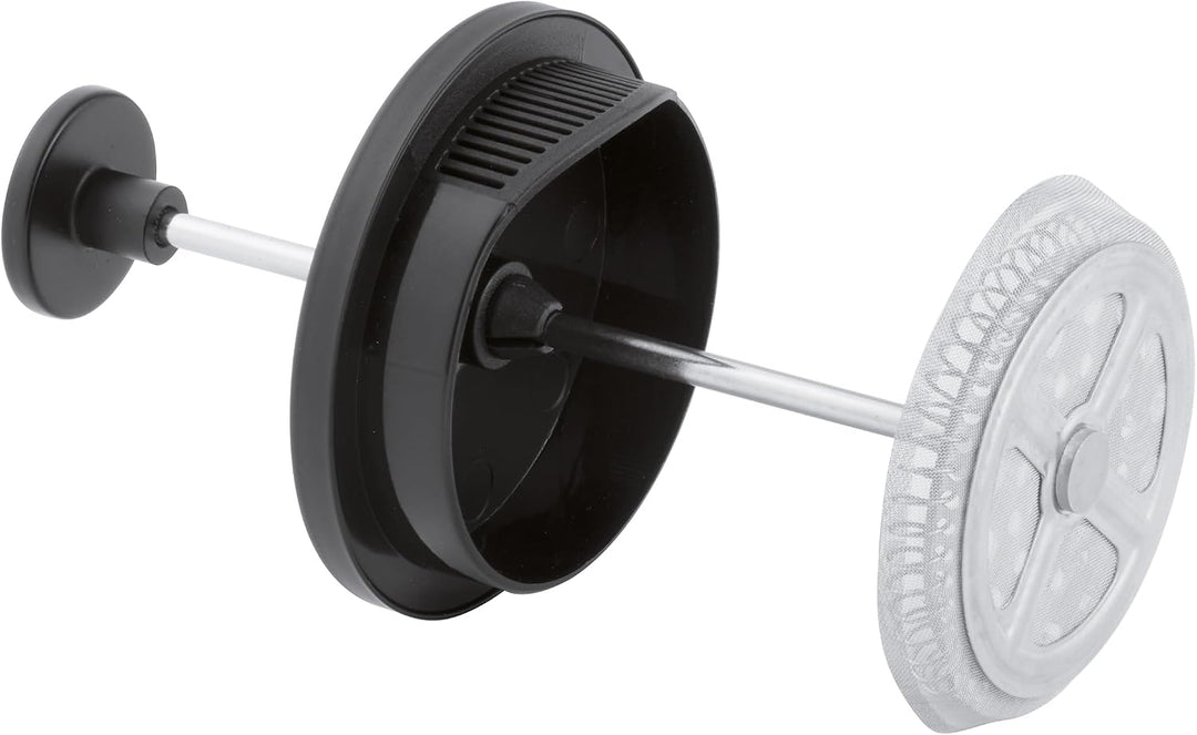 Cilio Kaffeebereiter MATERA 3 Tassen Schwarz, 350 ml Gusseisen-Kaffeekanne innen emailliert, 15,5 cm