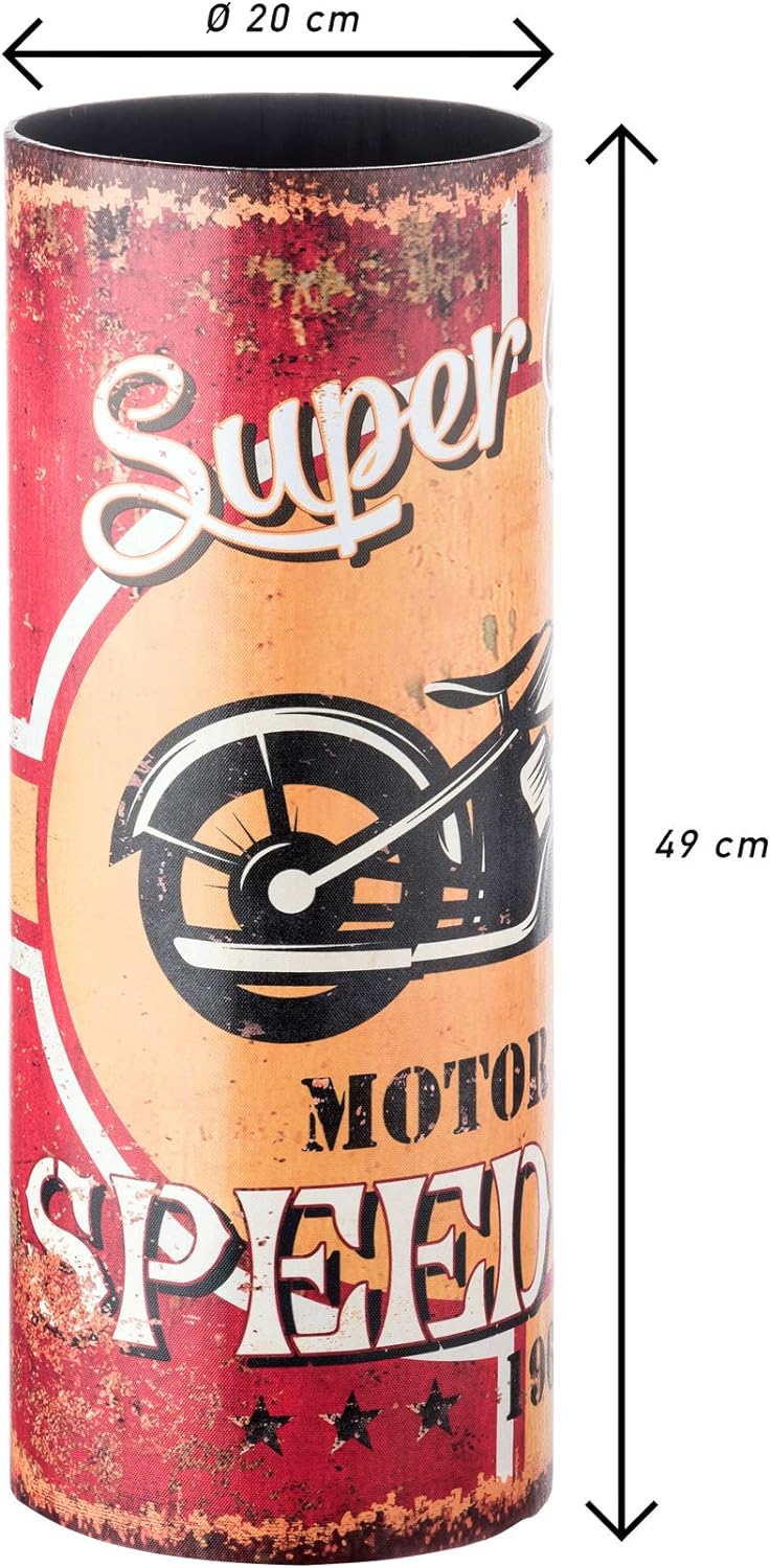 Rebecca Mobili Schrirmständer Vintage, Designer Schirmhalter, Canvas MDF, Gelb, für Eingang Haus Bür