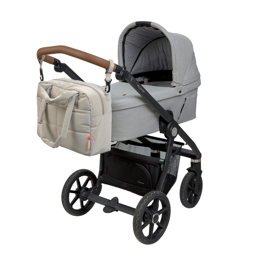 LÄSSIG Baby Wickeltasche mit Tragegriff und Wickelunterlage, Kinderwagenbefestigung, wasserabweisend