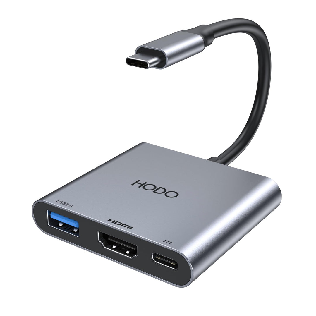 HODO USB C Hub HDMI Adapter, USB-C Digital AV Multiport mit 4K@60HZ HDMI, USB 3.0, 100W PD, Kompatib