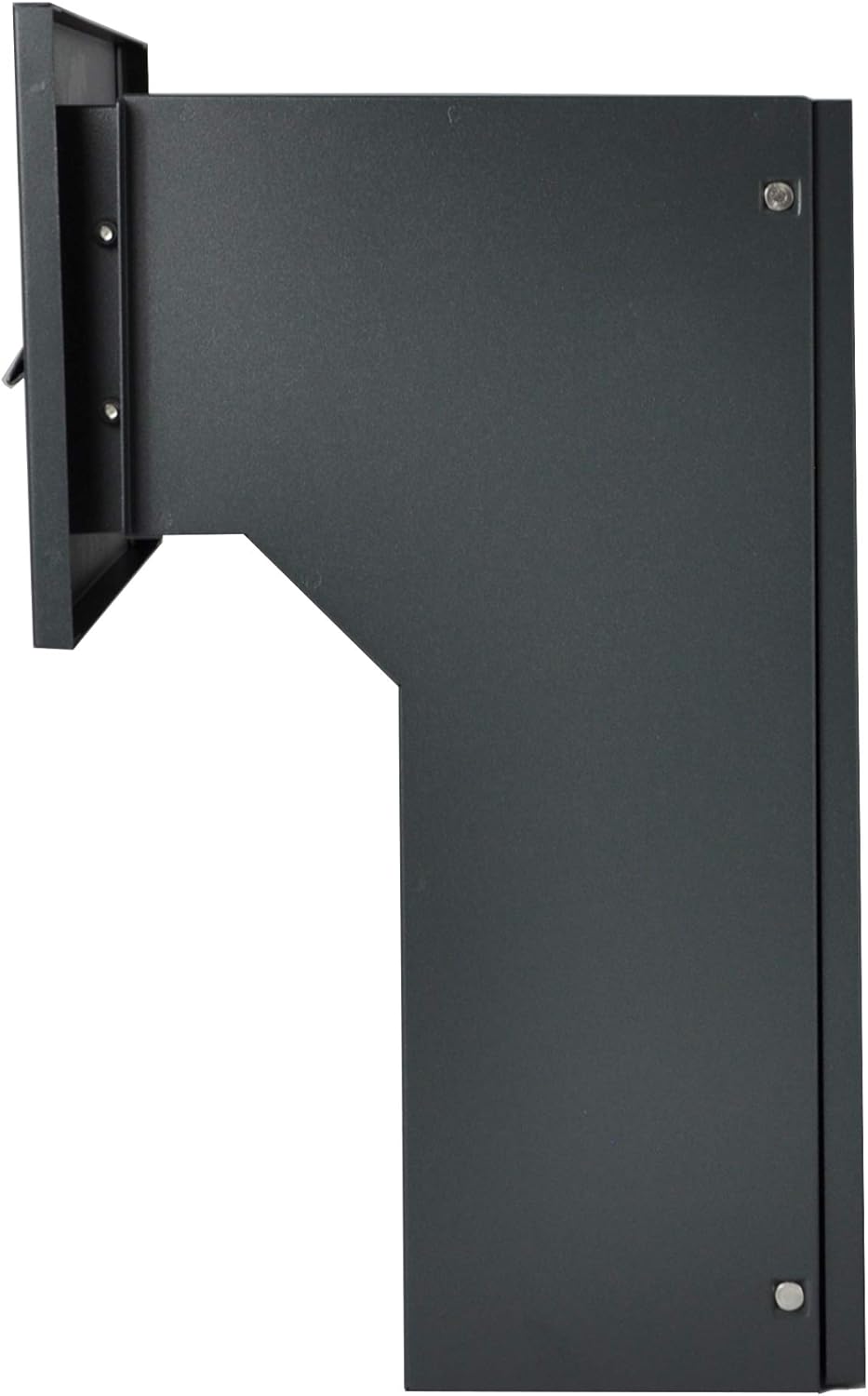 Mauerdurchwurf Briefkasten Anthrazitgrau matt C4 190-260 [mm] 3 Schlüssel Einbaubriefkasten Durchwur